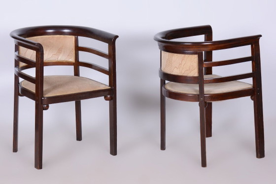 Juego de asientos Art Déco restaurado, de J. Hoffmann, Wiener Werkstätte, checo, década de 1910 (photo 13 of 35)