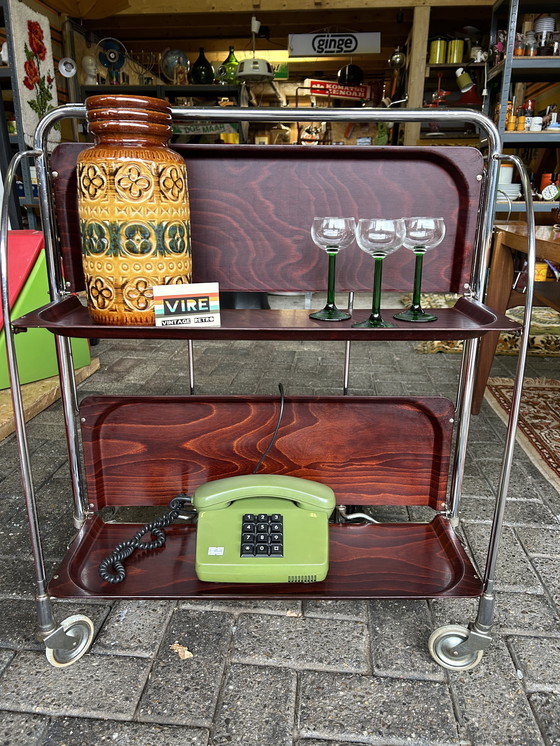 Image 1 of Chariot de service/meuble mural Gerlinol vintage années 60/70