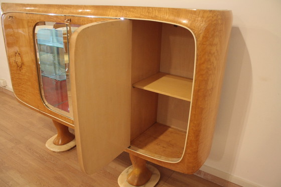 Image 1 of Vittorio Dassi Mid Century Modern Bar Sideboard | Vintage Wooden Furniture for Dining Room 1950