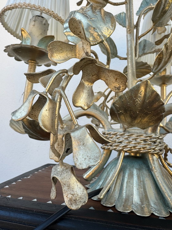 Lampada fiorentina a fogliame anni '70 – Lampade da tavolo, Metallo (photo 9 of 15)