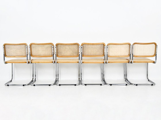 Image 1 of Dining Chairs Style B32 by Marcel Breuer, Set of 6