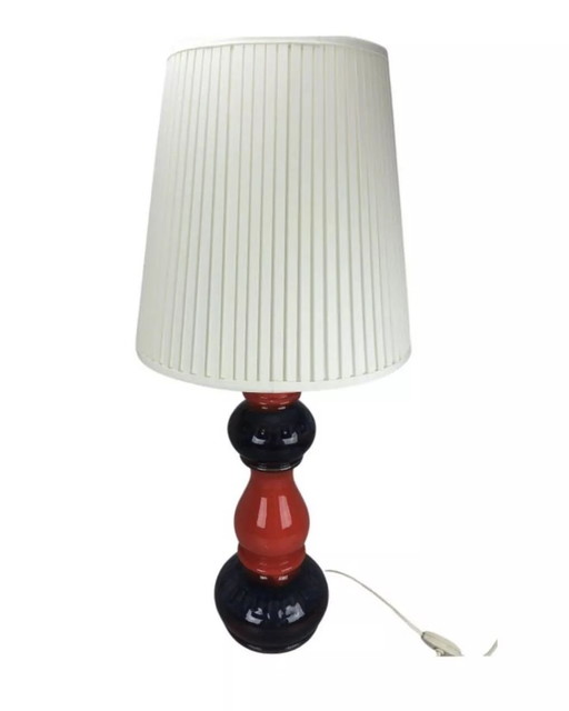 70s lamp lamp table lamp table lamp ceramic space age design red
