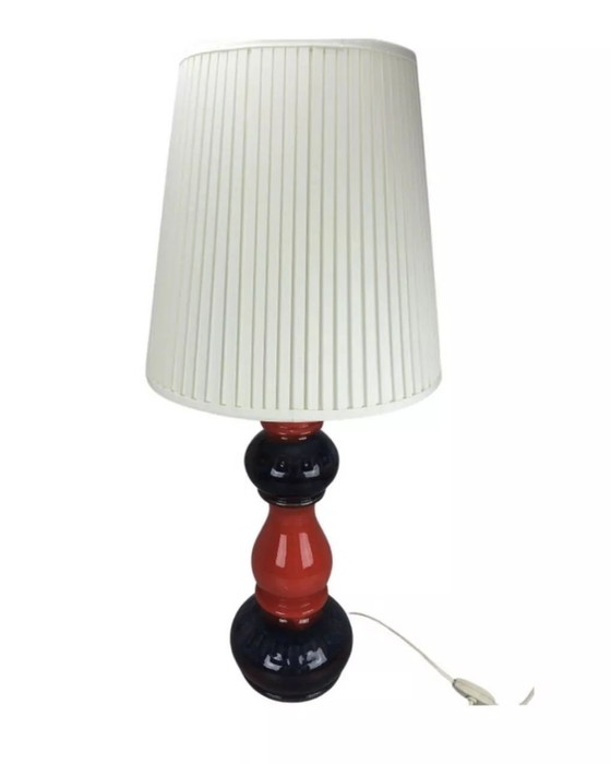 Image 1 of 70s lamp lamp table lamp table lamp ceramic space age design red