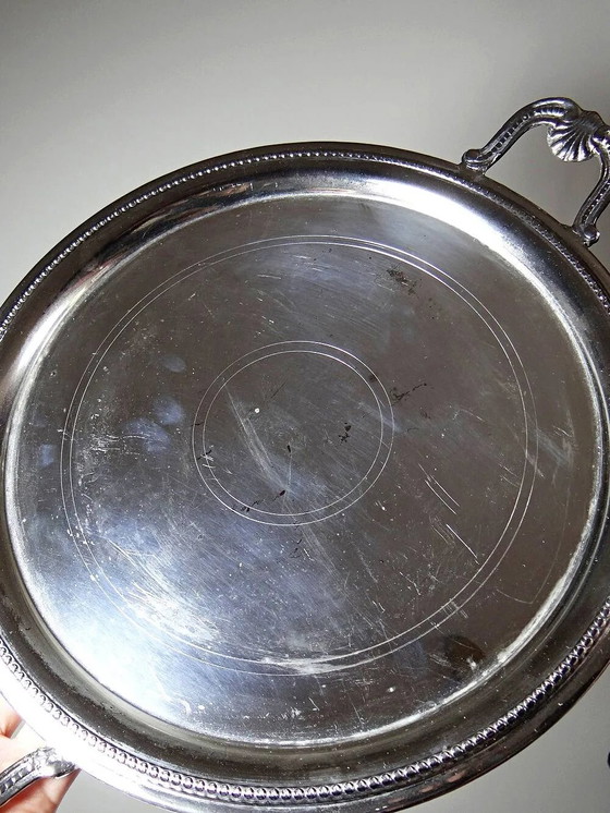 Rare vintage oriental covered silver-plated serving dish, mid-20th century., Table accessories, Metal (photo 12 of 14)