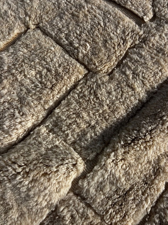 Image 1 of Tapis berbère blanc marocain 220x300 cm - Authentique tapis en laine tissé à la main