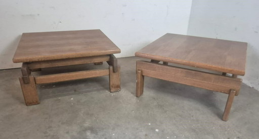Vintage brutalist side tables