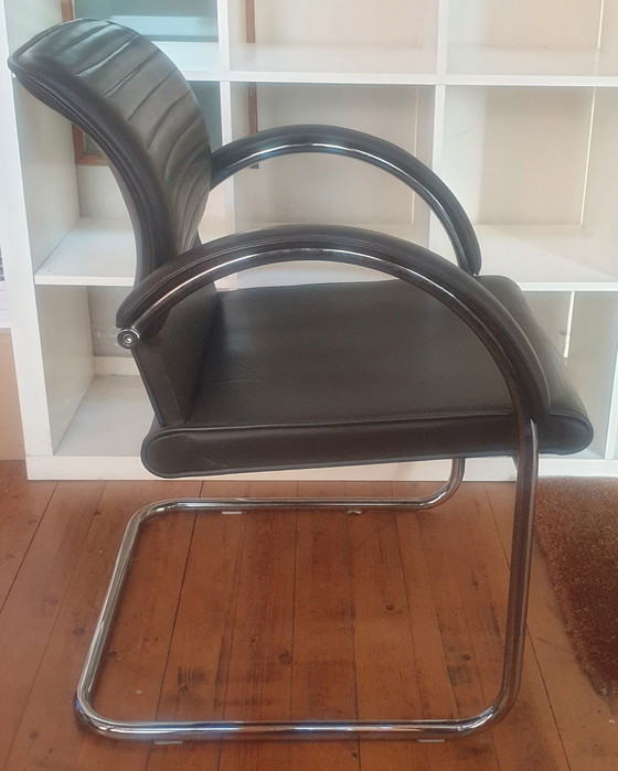 Image 1 of 9x Thonet Sled Chairs Dark Brown