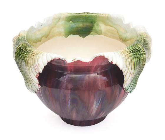 Image 1 of Zeer grote Art Nouveau majolica plantenbak