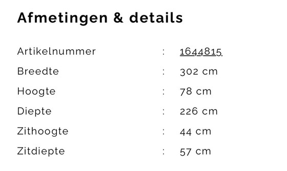 Image 1 of Montel marvel hoekbank 3,02x2,26m