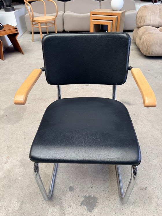Silla Thonet S64 PV (juego de 4) – Sillas de comedor, Chrome, Leather (photo 7 of 9)