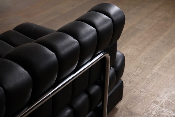 De Sede DS-85 slaapbank in zwart leer, Zwitserland, jaren 60 – 2 zitsbanken, Leather (photo 10 of 13)