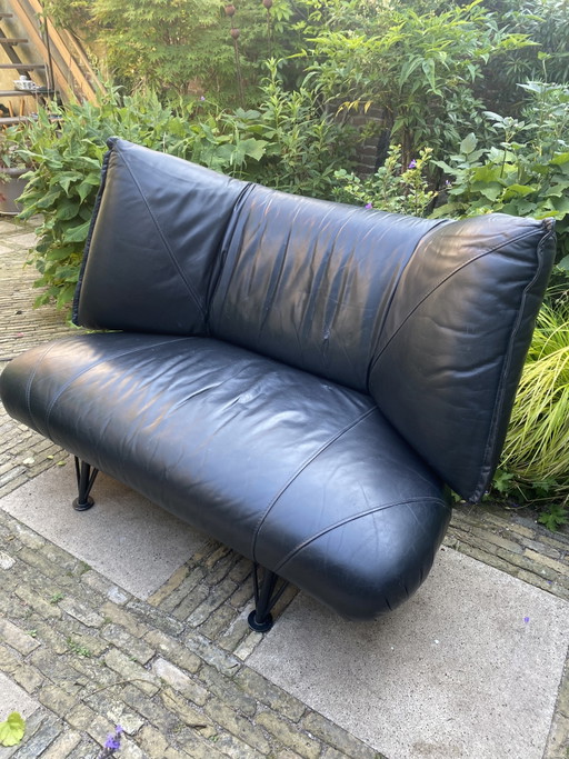 Leolux Colibri Loveseat Zwart Leer – 2 zitsbanken, Leather