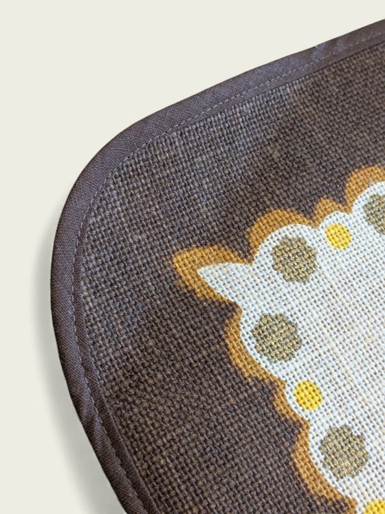 Image 1 of Seltene 60er–70er Jahre Vintage Weihnachts-Tischdecke von NAGEL Piepmatz – 100x100 cm