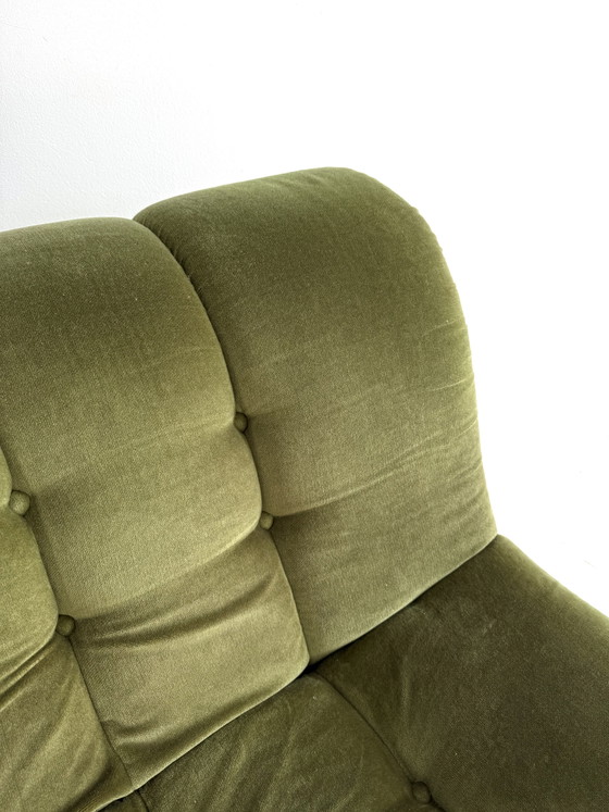 Divano modulare vintage con elementi in velluto, Italia anni '80 – Divani modulari, Wood, Textile (photo 12 of 15)