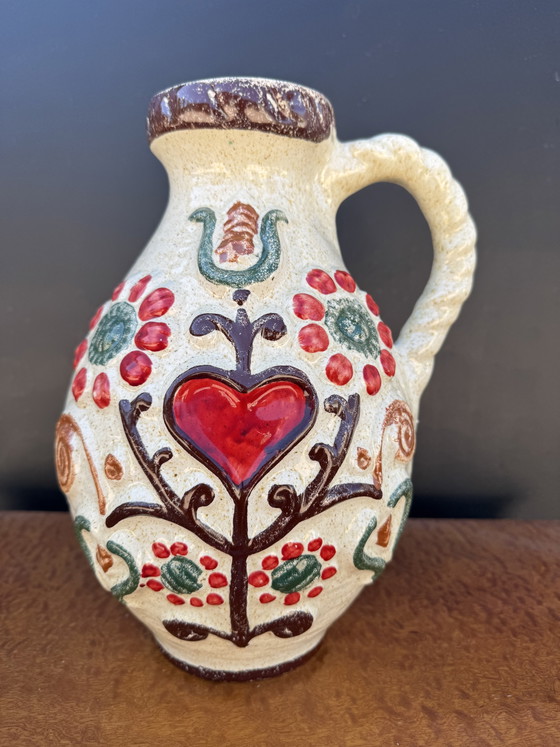 Image 1 of West German ceramic pitcher vase from the 1960s