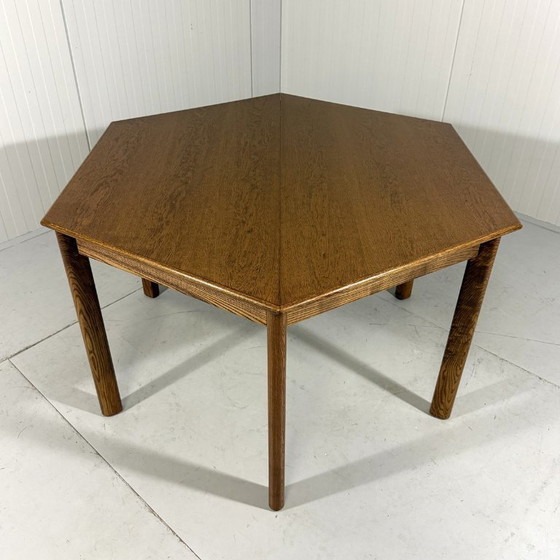 Image 1 of Extendable hexagonal dining table 1970s