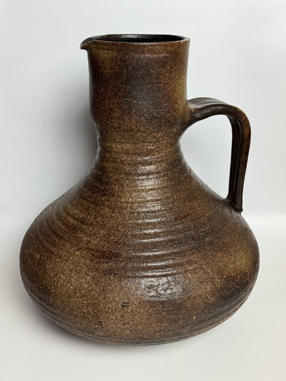 Image 1 of Giant Mid-Century Design Brutalist Studio Ceramic Handcrafted Jug, West Germany, 1960s