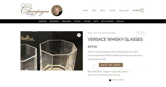 Image 1 of Set di bicchieri da whisky in cristallo Rosenthal Gianni Versace (nuovo)