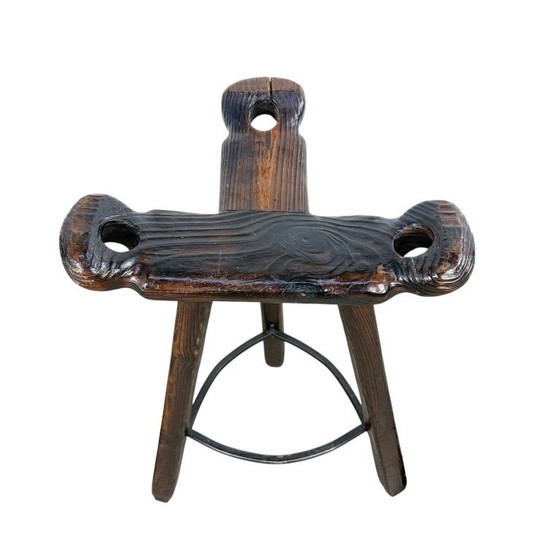 Image 1 of Set di 3 sgabelli da bar in stile brutalista spagnolo