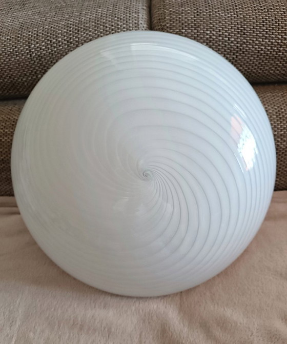 Image 1 of Lámpara de techo EGOLUCE de cristal de Murano con diseño en espiral - Estilo moderno de mediados de siglo 40x40cm Perfecta