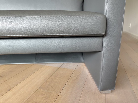 Image 1 of Leolux 3- en 2,5-zit in grijs kalfsleer