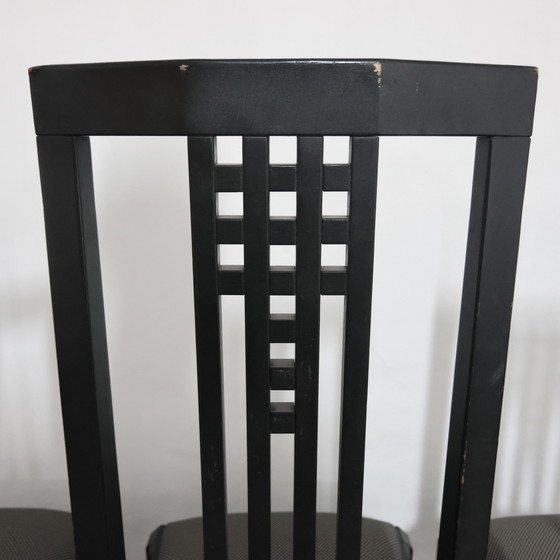 Image 1 of Giorgetti Tris Holzthronstühle, modernes Design der 1970er Jahre