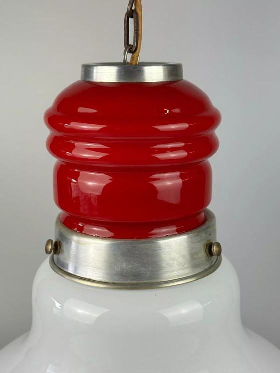 Image 1 of Lampada a sospensione anni '60-'70 Lampada da soffitto in vetro di Murano Italia Design Space Age