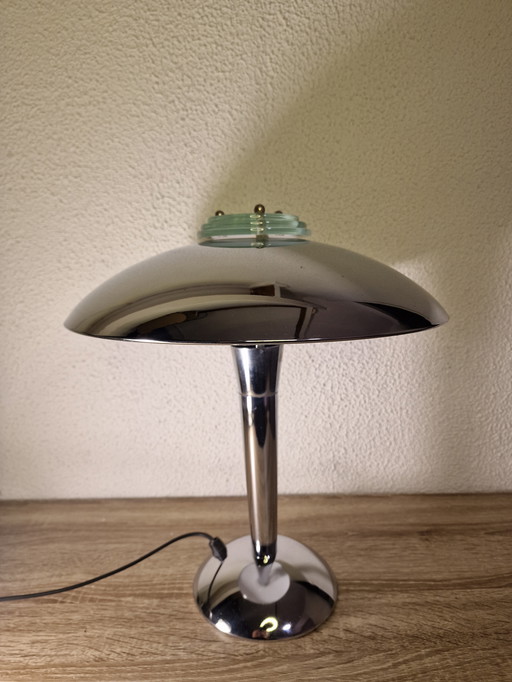 Vintage Chrome Mushroom Lamp Tokyo