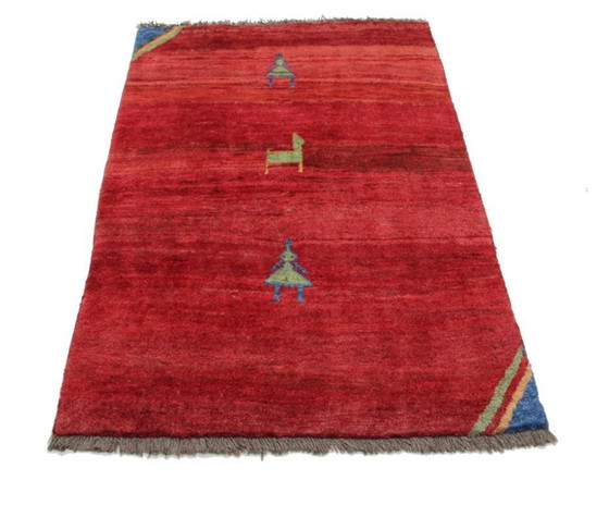 Image 1 of Original Perserteppich Gabbeh Ghashghai Orientteppich 146 cm x 100 cm Alt Natur