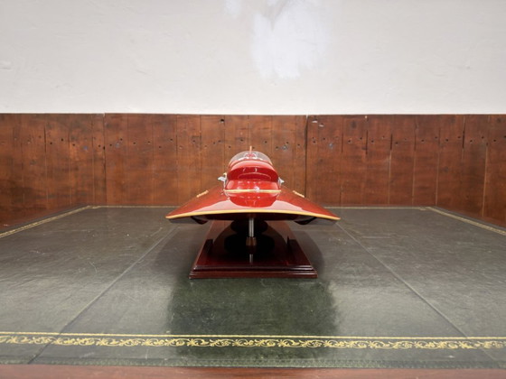 Modello di Barca Ferrari Hydroplane con Certificato – Oggetti decorativi, Pelle, Metallo (photo 4 of 18)