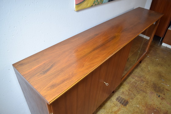 Image 1 of 1950s Vintage Sideboard Vitrine Schrank Mid Century Kommode 