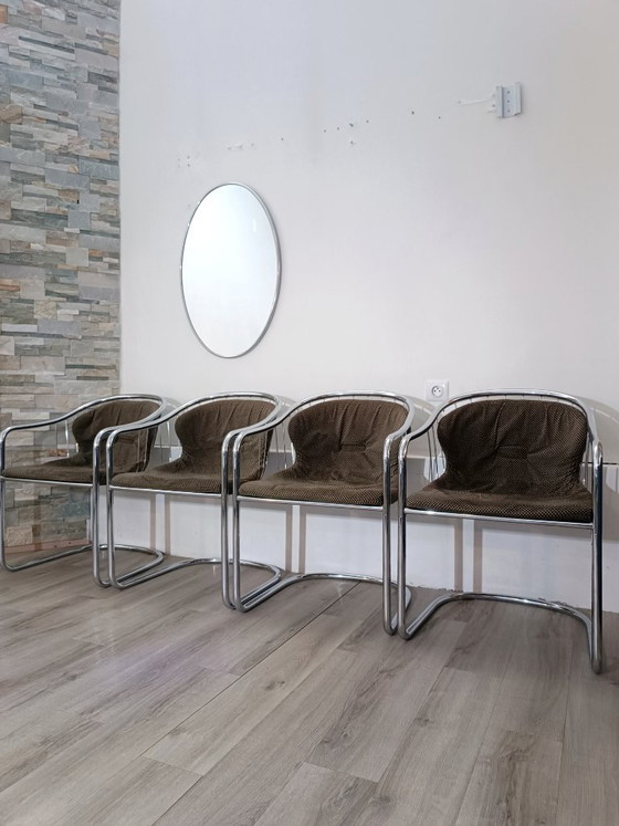 Image 1 of Cantileverstoelen van Gastone Rinaldi voor Rima, jaren 70.