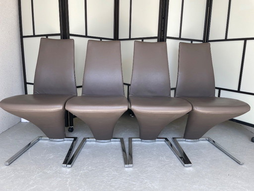 4 sedie da pranzo Rolf Benz 7800