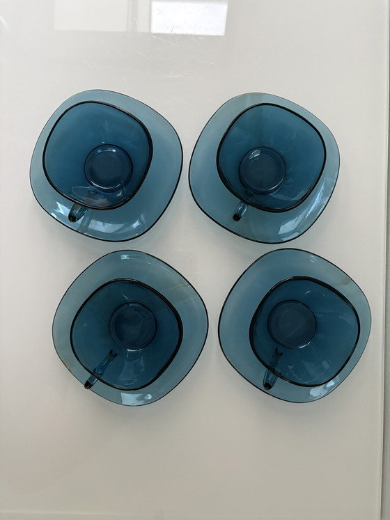 Set unico di tazze e piattini vintage anni '60, marca Vereco – Accessori da tavola, Glass (photo 15 of 15)