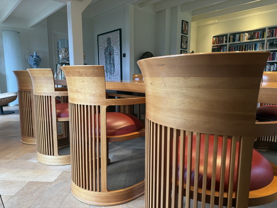 Image 1 of Très unique ! Frank Lloyd Wright for Cassina' Table à manger pour 8 personnes