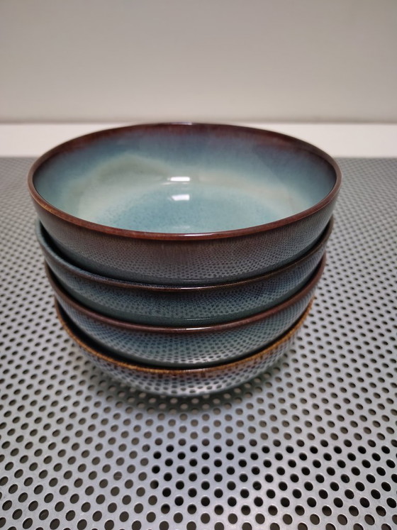 Image 1 of Ensemble de 4 bols en faïence bleue