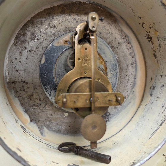 Image 1 of Horloge de cuisine ancienne peinte Japy, fin du 19ème siècle