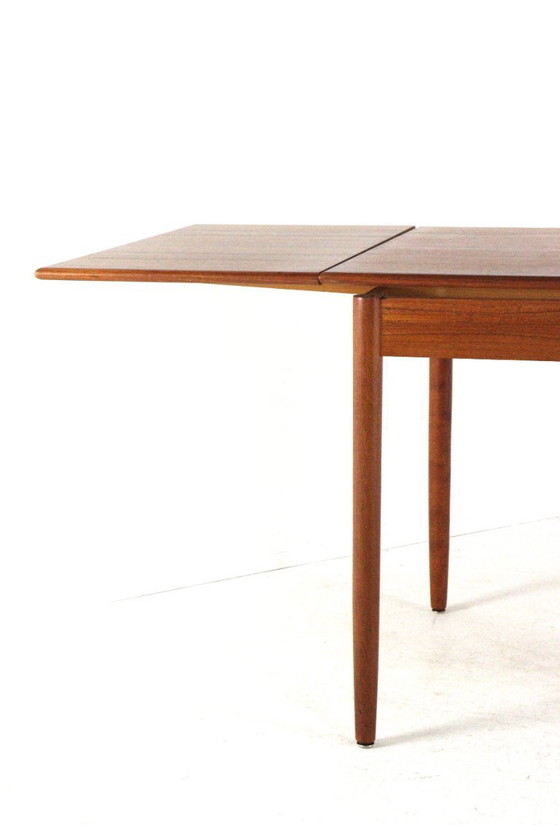 Vintage Danish Rectangular Extendable Teak Dining Table Restored – Wood (photo 8 of 15)