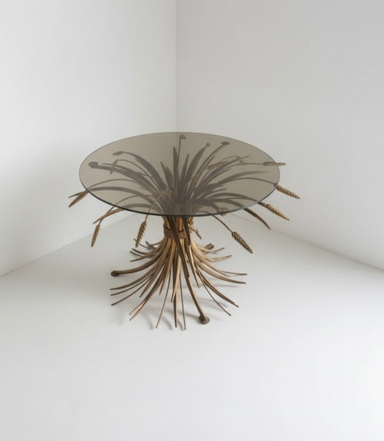 Image 1 of Iconic 'Sheaf of Wheat' Side Table in the Style of Coco Chanel / Maison Jansen