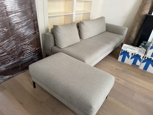 Design on Stock 4-Seater Sofa, 1-Arm (Left) + Poof + Back Cushions