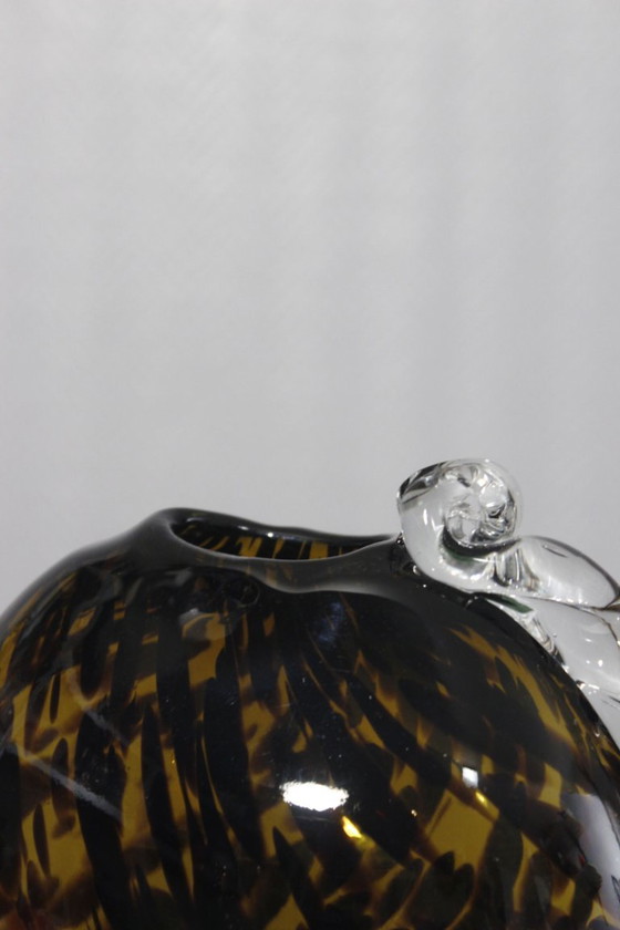 Image 1 of Grote vintage geblazen glazen vaas 1970 Murano Empoli