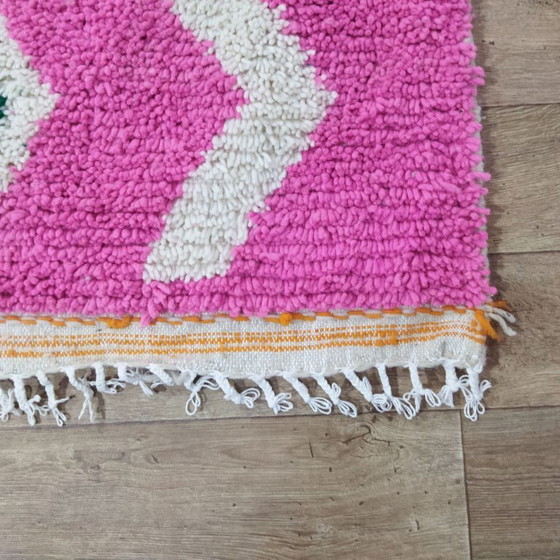 Image 1 of Pink Moroccan Berber Rug – Colorful Handmade Berber Carpet | 215 × 130 cm