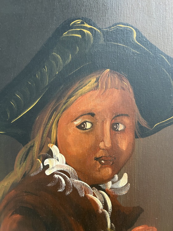 Pintura al Óleo Después de Drouais "Le Jeune Élève" Firmada con Certificado – Pinturas y dibujos, Canvas (photo 7 of 9)
