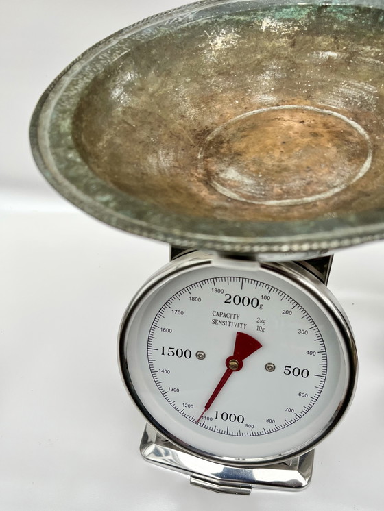 Image 1 of Antiguo juego de peltre con cuenco y jarra, finamente grabado, alrededor del siglo XIX.