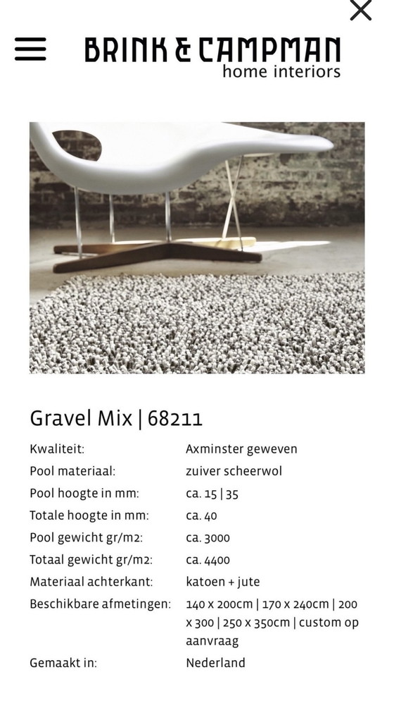 Image 1 of Brink en Campman Gravel Mix 682111 Teppich NEU