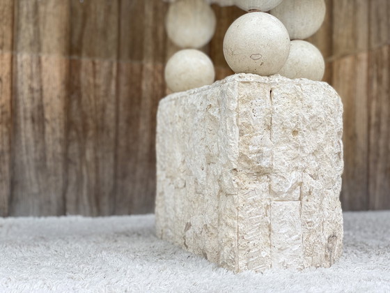 Image 1 of Tavolino da caffè vintage in pietra mactan