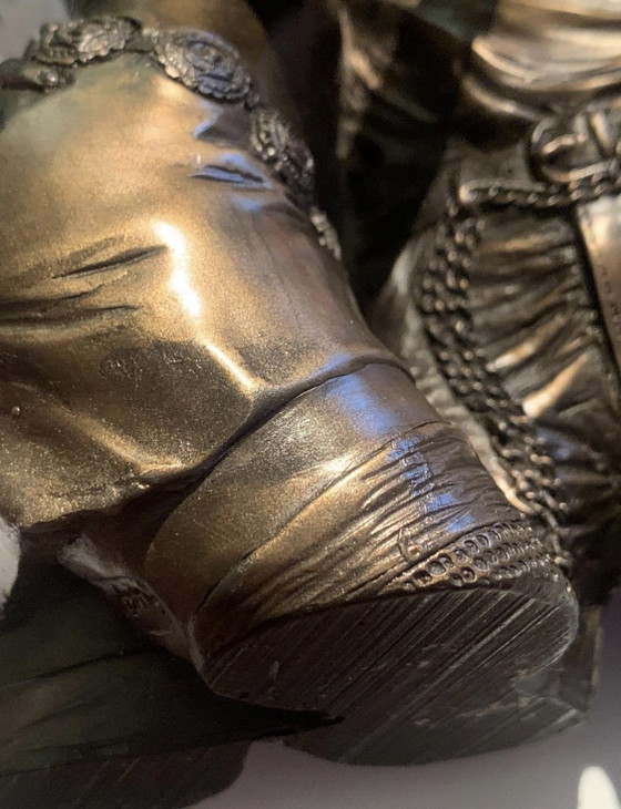 Bildhauerei Oliver Tupton – „Amants passionnés“ – Signierte Kaltgussbronze-Figur – 21 cm / 1,62 kg – Metal (photo 20 of 24)