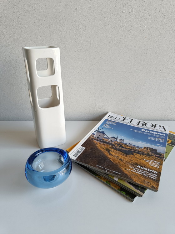 Bol vide-poches vintage en verre d'art bleu – années 1960/70 – Objets déco, Glass (photo 6 of 6)
