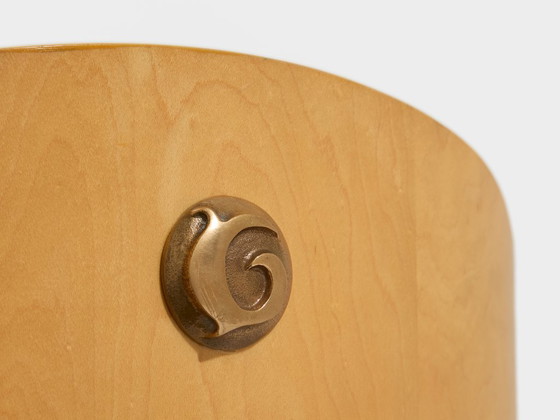 Garouste & Bonetti Concerto Chairs Sycamore Bronze Alpaca Velvet 1990 – Dining chairs, Wood (photo 7 of 11)