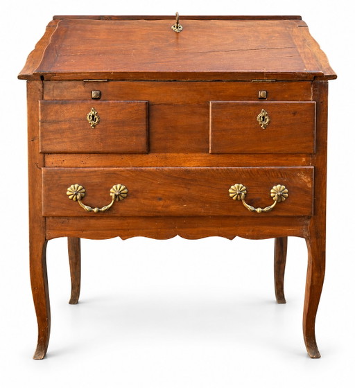 Secrétaire Louis XV en Noyer XIXe Siècle